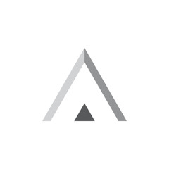 triangle simple geometric arrow up logo vector