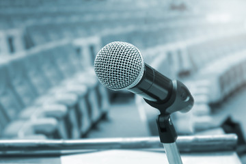 Microphone for presenter in auditorium 