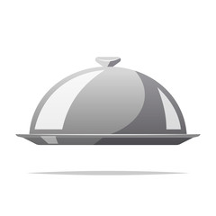 Cloche food serving cover vector isolated illustration