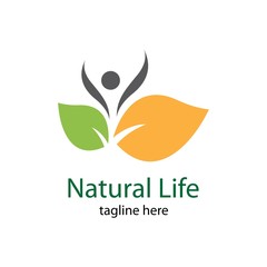 Natural life logo vector icon