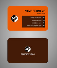 Business card design vector simple identity