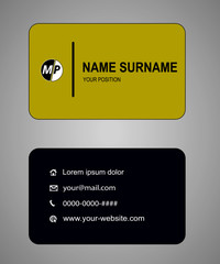 Business card design vector simple identity