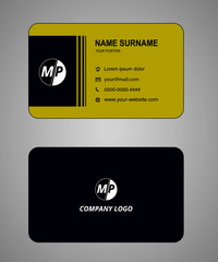 Business card design vector simple identity