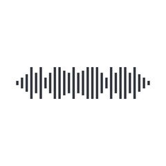 Sound wave logo vector icon