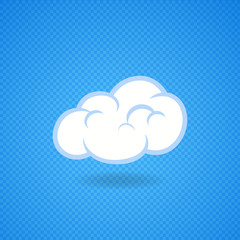Cartoon clouds vector collection in blue sky. Cloud silhouette vector design