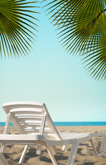 sandy sea coast with white sand