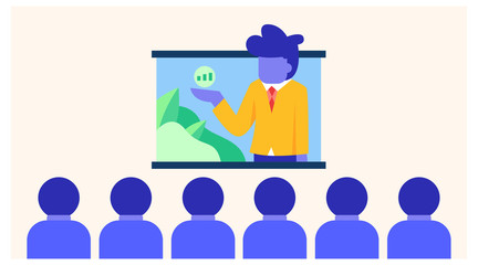 online conference vector design is easy to apply. for presentation, information needs. vector