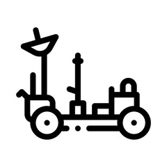 Astronaut Moon Rover Icon Vector. Outline Astronaut Moon Rover Sign. Isolated Contour Symbol Illustration