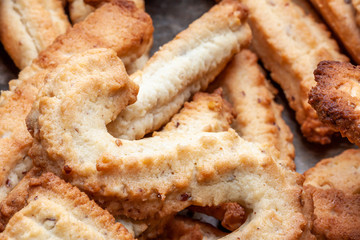 Home made cookies in the kitchen ready to eat
