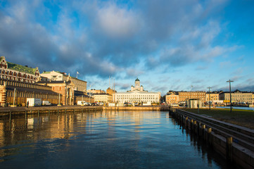 Fototapeta premium sea harbour in the european city 