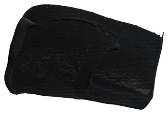 Acrylic texture paint stain Illustration. Hand drawn abstract brush stroke isolated on white background. Grunge brush stroke for your design project. Textured black oil paint brush stroke