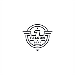 Falcon Vector logo design template idea inspiration