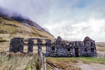 The derelict old school at Gleniff Horseshoe in County Leitrim - Ireland