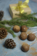 sweets  christmas background brown new year