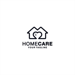 Home Care Logo Design Vector Illustration Template Idea