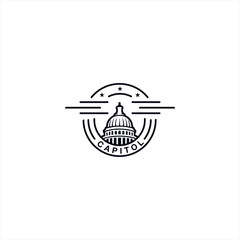 Capitol Building logo design template