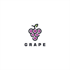 Grape logo design template idea