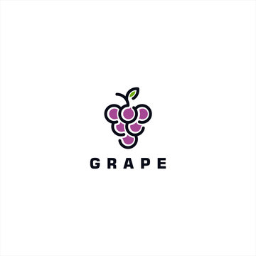 Grape Logo Design Template Idea