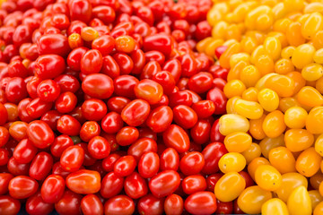 Yellow and red tomatoes.