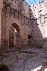Ancient military wall in Marrakech