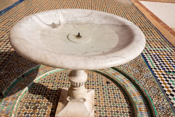 arabic water fountain in marrakech