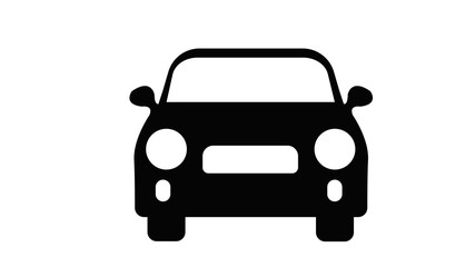  Car front view icon on transparent background