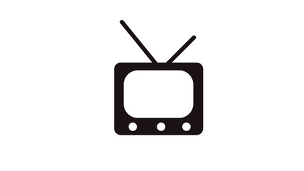  square button on a gray background  TV icon  illustration