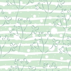 Seamless Winter Pattern with Hand Drawn Snowflakes. Scandinavian Style.