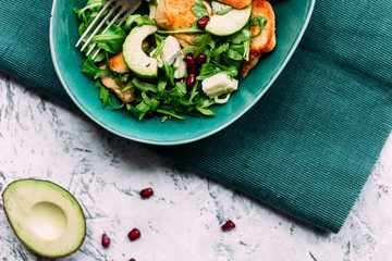Arugula, Avocado and Chicken Salad