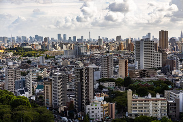 Fototapeta na wymiar Tokyo city view and clould