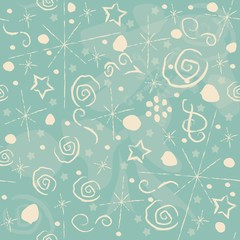 Cute Hand Drawn Winter Pattern. Seamless Pattern. Vector Illustration
