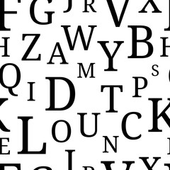 Alphabet vector seamless background