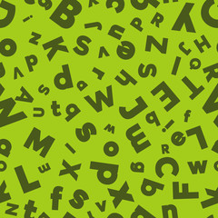 Alphabet vector seamless background