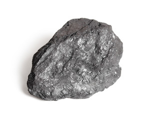 Coal rock. Isolated on a white background.