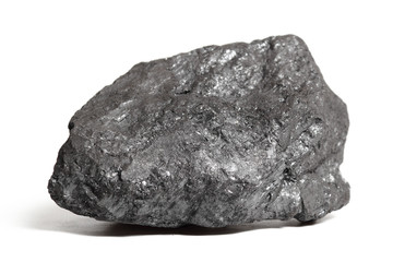 Coal rock. Isolated on a white background.