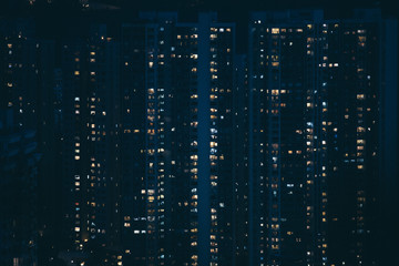 blue filter of city night light