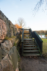 stairs in the stone park 