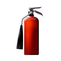 Portable Fire extinguisher, realistic equipment isolated object on white background. Quality clip art for presentations, aids, instructions. Firefighting. Vector illustration.