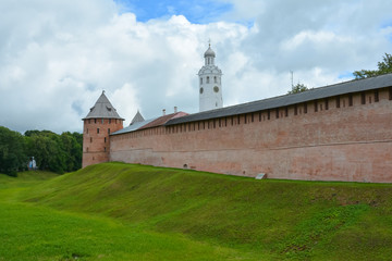 Towers and walls of the Novgorod Kremlin