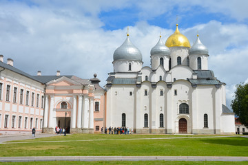 Fototapeta na wymiar St. Sophia Cathedral in the Novgorod Kremlin