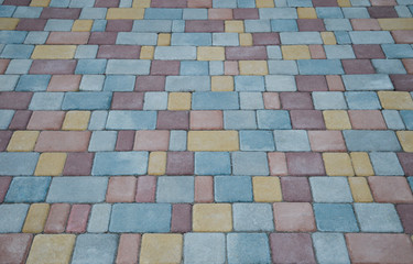 Background of colored paving tiles