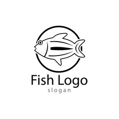 Fish logo template. Creative vector symbol