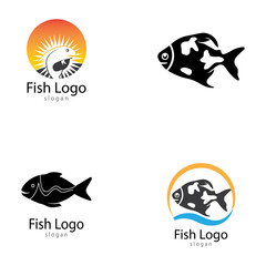 Fish logo template. Creative vector symbol