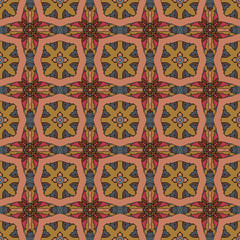 Seamless geometric pattern. Abstract color repeating texture. Bright unique ornament. Template for printing on Wallpaper, packaging, banners, invitations, business cards, fabric printing