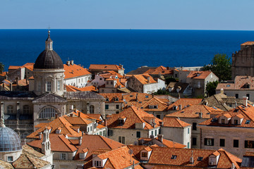 Dubrovnik cityscape in summer (Dalmatian coast, Croatia)