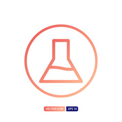 chemical icon in outline gradient style. Vector logo design template. Modern design icon, symbol, logo and illustration. Vector graphics illustration and editable stroke. Isolated on white background.