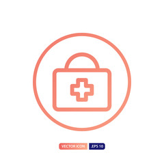 Obraz premium Healthcare And Medical icon set in Gradient style. Isolated on white background.