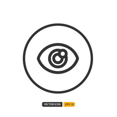 eye icon in outline style. Vector logo design template. Modern design icon, symbol, logo and illustration. Vector graphics illustration and editable stroke. Isolated on white background.