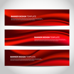 Vector banners with abstract red Christmas background