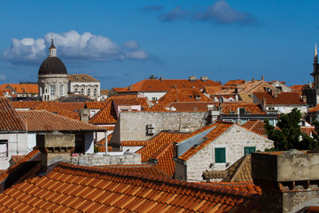 Dubrovnik cityscape in summer (Dalmatian coast, Croatia)
